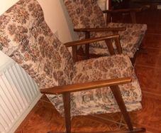 Pair of vintage rocking armchairs