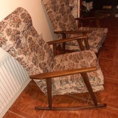 Pair of vintage rocking armchairs