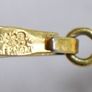 Vintage Citrine Paste Gold Plate Pendant Chain Necklace length 22" Image 9