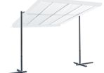 Gazebo with Tiltable Sliding Roof 350x253x196 cm Cream