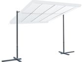 Gazebo with Tiltable Sliding Roof 350x253x196 cm Cream