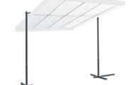 Gazebo with Tiltable Sliding Roof 350x253x196 cm Cream