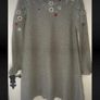 jumper dress Aline yumi jumper dress size small grey frilled cuff with embroidery small 10/12 Image 10