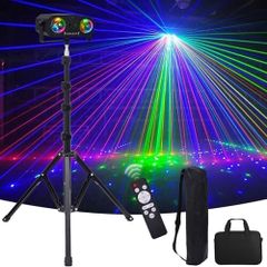 Disco Lights 5 in 1 Led DJ Light with Tripod Stand, Kaleidoscope Ball/Red Green Pattern/Sound Activated/Star Light/Strobe Effect, Portable Disco Ball for Gig Disco Party DJ Stage Lighting