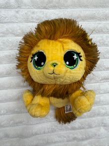 Gund P.Lushes Pets Eleni Key Lion Yellow Brown Green Gem Nose Plush Toy approx. 6 Used Please see pictures
