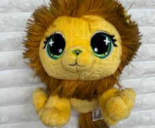 Gund P.Lushes Pets Eleni Key Lion Yellow Brown Green Gem Nose Plush Toy approx. 6 Used Please see pictures