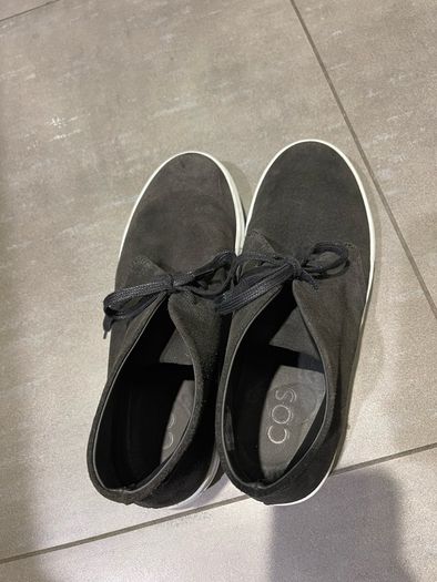 COS. UK -8, EU-42 Suede High-Top Sneakers  HUGO BOSS Lacoste Tommy Hilfiger trainers boots Ecco The North Face