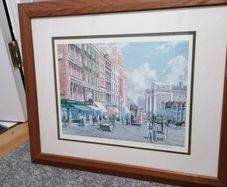 Old dublin picture /print  by Charlie Bradley '97. 58cm wide  /48cm high