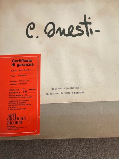 Italian Artist Clario Onesti