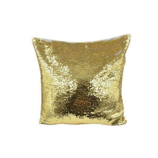 Personalised custom printed Gold Sequin Cushion cover - 40 x 40 cm
