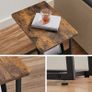 _Side Table Laptop Table C Shape Sofa Table with Storage Space Removable Storage Bag Coffee Laptop Living Room Bedroom Industrial Design Vintage Brown/Black Image 5