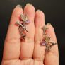 Rebel Studio Purple and Pink Diamante Earring Image 4