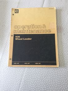 Caterpillar 936 Wheel Loader Operation & Maintenance Manual