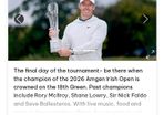 Amgen Irish Open - Sunday Tickets