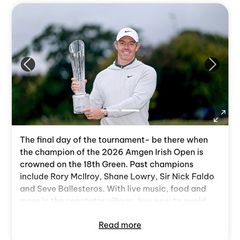 Amgen Irish Open - Sunday Tickets