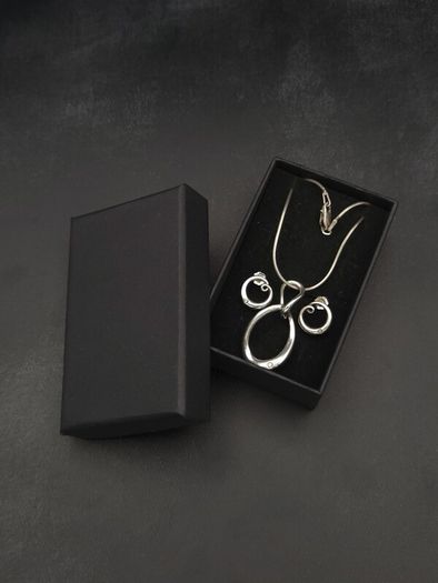Hot Diamonds Designer 925 Sterling Silver Necklace & Earrings Set