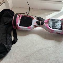 Pink hoverboard and kart kit