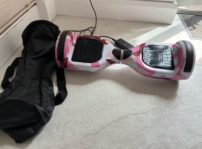 Pink hoverboard and kart kit