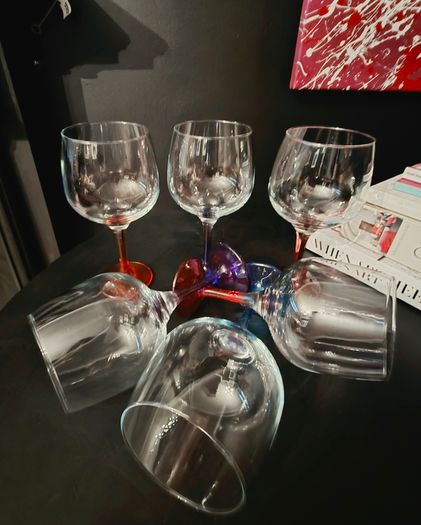 Six Long-stemmed Gin Glasses