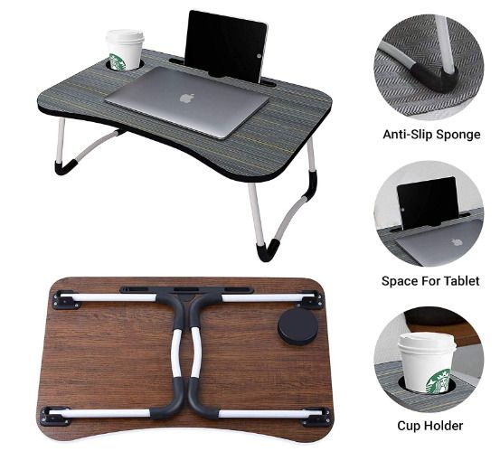 Laptop Bed Table Lap Standing Desk for Bed and Sofa Breakfast Bed Tray Laptop Lap Desk Folding Coffee Tray