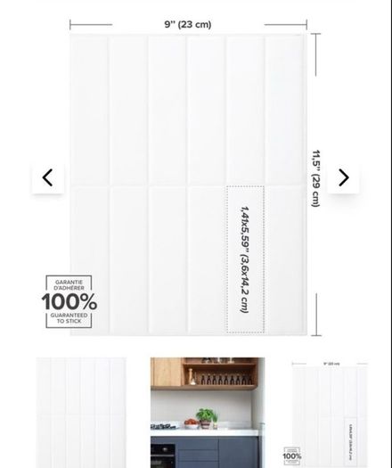 White Peel and Stick Tiles By Smart Tiles