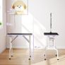 Grooming Table for Dogs Dog Grooming Table with Loop Foldable Steel Legs Non-Slip Tabletop 81x48,5x80 cm Black Image 3