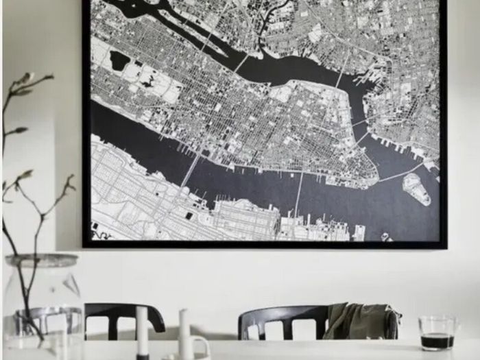 Ikea Bjorksta New York Black and White Canvas Picture