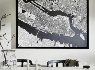 Ikea Bjorksta New York Black and White Canvas Picture