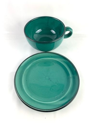 Distinctive luxurious 70s Gunther Lambert latte cup and saucer