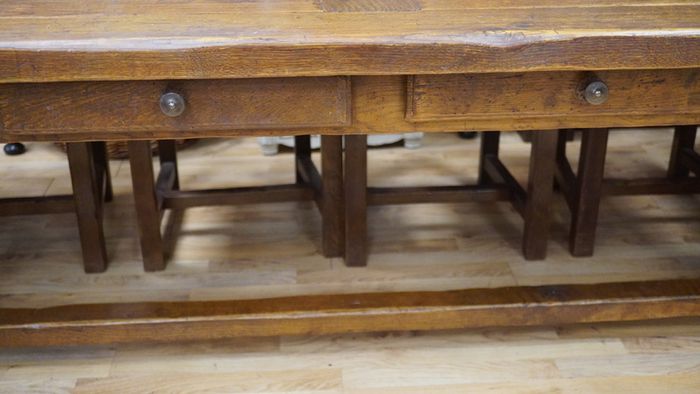 Solid Oak Rustic Refectory Table
