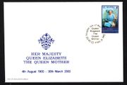 2002 Isle of Man Queen Elizabeth The Queen Mother 4th August 1900-30th March 2002 Commemorative Stamp First Day Cover (FDC)
