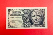 Spain  5 Pesetas 1947  Uncirculated Scarce