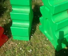 Showjumping blocks.