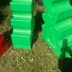 Showjumping blocks.