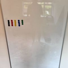 Magnetic white board 1m by 1.5m