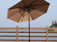 main image for ad Umbrella Brown-24 LED Solar Powered Parasol