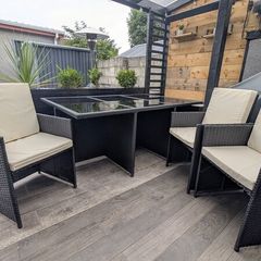 Garden Table and Chairs Rattan 10 piece set