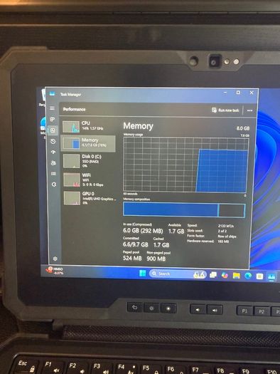Dell Latitude 7220 Rugged Military Grade Laptop i5