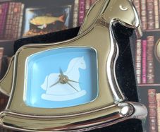 Newbridge silverware rocking horse boys clock new