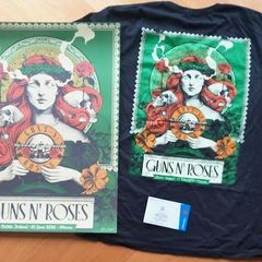 Guns N Roses Dublin Lithograph And Tshirt