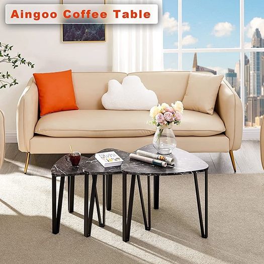 Nest of Table Industrial Nesting Table Set of 3 Coffee Tables End Side Tables for Home and Office (FREE SHIPPING)