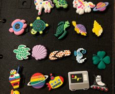 Croc charms unicorns, sea life, rainbow etc.