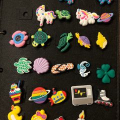 Croc charms unicorns, sea life, rainbow etc.