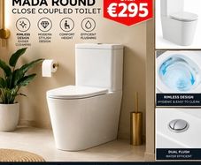 Crosswater Mada Round Close Coupled Toilet