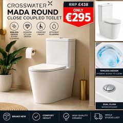 Crosswater Mada Round Close Coupled Toilet