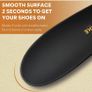 Small Shoe Horn - Plastic Shoehorn 18.5cm,Lazy Shoe Helper Short Shoe Horns With Hook For Men Women The Elderly Kids (Black) Image 2