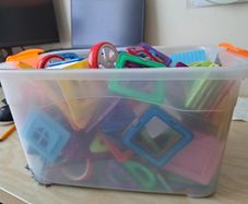 box of magnetic tiles for kids