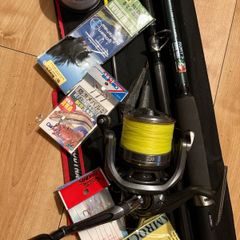 fishing rod and feel daiwa silstar mackrell sea rod pollock pier rock beach feathers weights