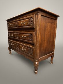 Early 20th Century French Stained Oak Chest of Drawers
