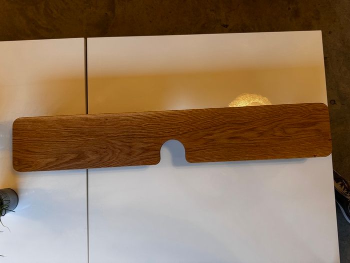 Handmade Solid Oak & Walnut Dual Monitor Stand